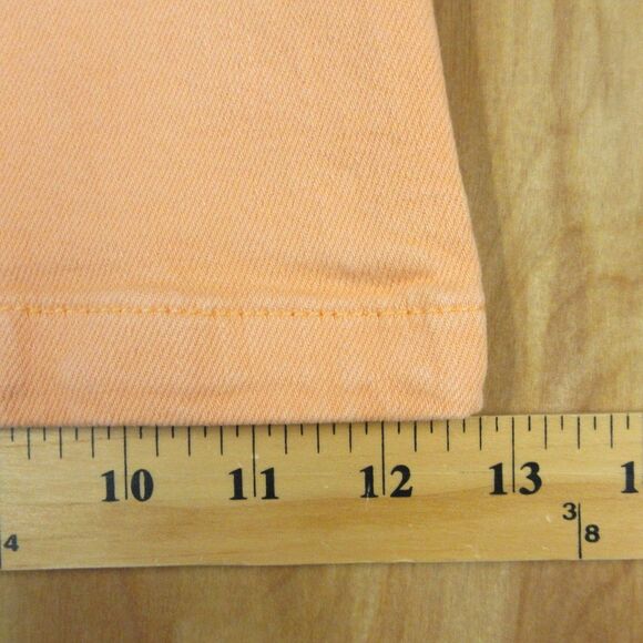 PILCRO ANTHROPOLOGIE The Kit Cropped High-Rise Wide-Leg Jeans Sz 31 Peach Orange - Picture 16 of 16